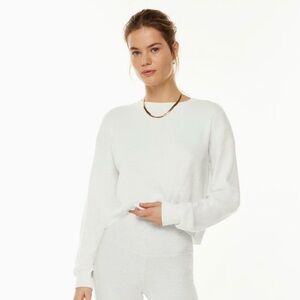 Aritzia TNA waffle crew boxy longsleeve cropped